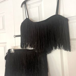 Cute fringe too and short set